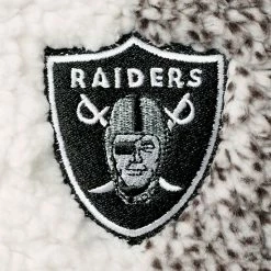 Women's G-III 4Her By Carl Banks Black Las Vegas Raiders Sherpa Plaid Quarter-Zip Jacket -G-III Sales Store unnamed file 1652