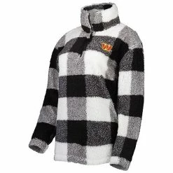 Women's G-III 4Her By Carl Banks Black Washington Commanders Sherpa Plaid Quarter-Zip Jacket -G-III Sales Store unnamed file 1672