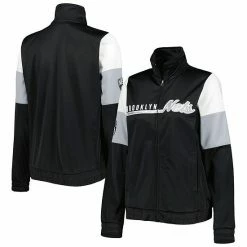 Women's G-III 4Her By Carl Banks Black Brooklyn Nets Change Up Full-Zip Track Jacket
