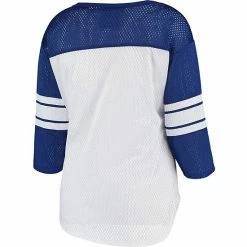 Women's G-III 4Her By Carl Banks White/Royal Indianapolis Colts First Team Three-Quarter Sleeve Mesh T-Shirt -G-III Sales Store unnamed file 1701
