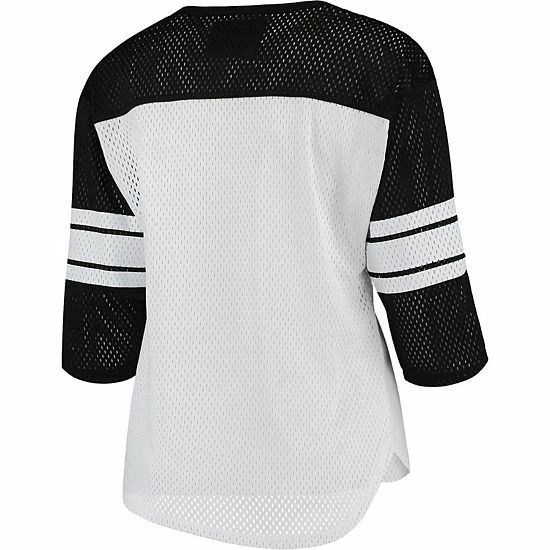 Women's G-III 4Her by Carl Banks White/Black Cincinnati Bengals First Team Three-Quarter Sleeve Mesh T-Shirt Women's G-III 4Her By Carl Banks White/Black Cincinnati Bengals First Team Three-Quarter Sleeve Mesh T-Shirt -G-III Sales Store unnamed file 1723