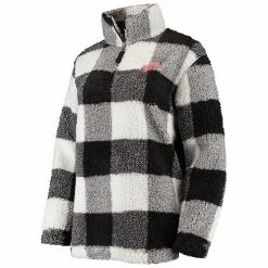 Women's G-III 4Her By Carl Banks Black/White Detroit Red Wings Plaid Sherpa Quarter-Zip Jacket 2 Women's G-III 4Her By Carl Banks Black/White Detroit Red Wings Plaid Sherpa Quarter-Zip Jacket -G-III Sales Store unnamed file 1732
