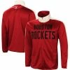 Men's G-III Sports By Carl Banks Red/White Houston Rockets Zone Blitz Tricot Full-Zip Track Jacket