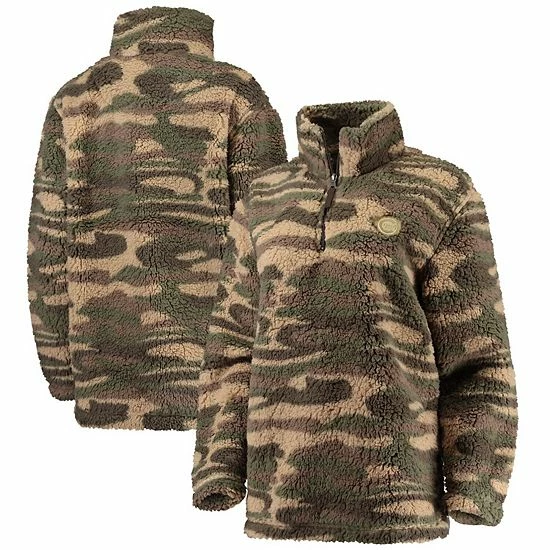 Women's G-III 4Her by Carl Banks Camo Chicago Cubs Sherpa Quarter-Zip Jacket Women's G-III 4Her By Carl Banks Camo Chicago Cubs Sherpa Quarter-Zip Jacket -G-III Sales Store unnamed file 1749