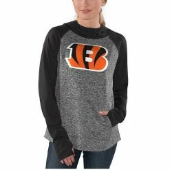 Women's G-III 4Her By Carl Banks Heathered Gray/Black Cincinnati Bengals Championship Ring Pullover Hoodie -G-III Sales Store unnamed file 1763