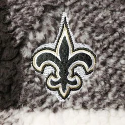 Women's G-III 4Her By Carl Banks Black New Orleans Saints Sherpa Plaid Quarter-Zip Jacket -G-III Sales Store unnamed file 1792