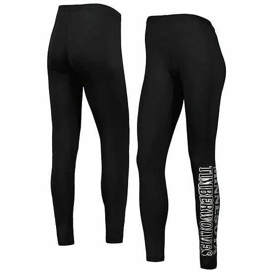 Women's G-III 4Her By Carl Banks Black Minnesota Timberwolves Stadium Leggings 2 Women's G-III 4Her By Carl Banks Black Minnesota Timberwolves Stadium Leggings - Image 2