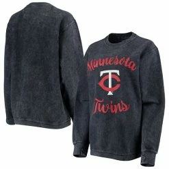 Women's G-III 4Her By Carl Banks Navy Minnesota Twins Script Comfy Cord Pullover Sweatshirt