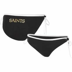 Women's G-III 4Her By Carl Banks Black New Orleans Saints Perfect Match Bikini Bottom