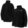 Women's G-III 4Her By Carl Banks Black Cleveland Browns Sherpa Quarter-Zip Jacket