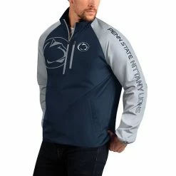 Men's G-III Sports By Carl Banks Navy Penn State Nittany Lions Point Guard Raglan Half-Zip Jacket