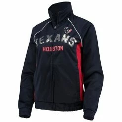 Women's G-III 4Her By Carl Banks Navy/Red Houston Texans Backfield Raglan Full-Zip Track Jacket -G-III Sales Store unnamed file 1883