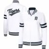 Women's G-III 4Her By Carl Banks White Detroit Tigers Pre-Game Full-Zip Track Jacket