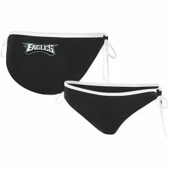 Women's G-III 4Her By Carl Banks Black Philadelphia Eagles Perfect Match Bikini Bottom