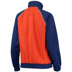 Women's G-III 4Her By Carl Banks Blue/Orange New York Knicks Backfield Raglan Full-Zip Track Jacket -G-III Sales Store unnamed file 1915