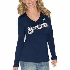 Women's G-III 4Her By Carl Banks Navy Milwaukee Brewers Post Season Long Sleeve T-Shirt 4 Women's G-III 4Her By Carl Banks Navy Milwaukee Brewers Post Season Long Sleeve T-Shirt -G-III Sales Store unnamed file 1931