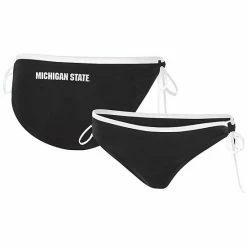 Women's G-III 4Her By Carl Banks Black Michigan State Spartans Perfect Match Bikini Bottom