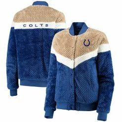 Women's G-III 4Her By Carl Banks Royal/Cream Indianapolis Colts Riot Squad Sherpa Full-Snap Jacket