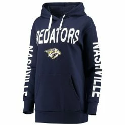Women's G-III 4Her By Carl Banks Navy Nashville Predators Extra Inning Pullover Hoodie -G-III Sales Store unnamed file 1958