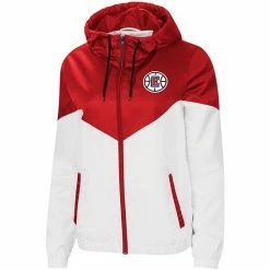 Women's G-III 4Her By Carl Banks Red/White LA Clippers Shortstop Dewspo Water-Repellent Full-Zip Jacket -G-III Sales Store unnamed file 196