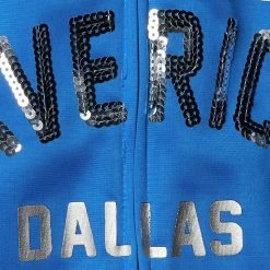 Women's G-III 4Her By Carl Banks Blue/Gray Dallas Mavericks Backfield Raglan Full-Zip Track Jacket -G-III Sales Store unnamed file 1965