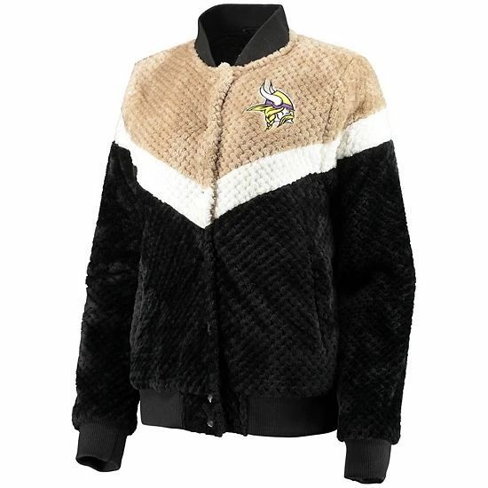 Women's G-III 4Her by Carl Banks Black/Cream Minnesota Vikings Riot Squad Sherpa Full-Snap Jacket Women's G-III 4Her By Carl Banks Black/Cream Minnesota Vikings Riot Squad Sherpa Full-Snap Jacket -G-III Sales Store unnamed file 1972