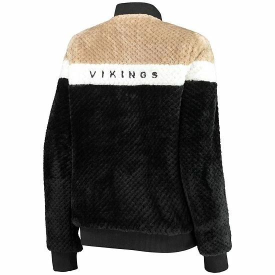 Women's G-III 4Her by Carl Banks Black/Cream Minnesota Vikings Riot Squad Sherpa Full-Snap Jacket Women's G-III 4Her By Carl Banks Black/Cream Minnesota Vikings Riot Squad Sherpa Full-Snap Jacket -G-III Sales Store unnamed file 1973