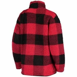 Women's G-III 4Her By Carl Banks Scarlet San Francisco 49ers Sherpa Plaid Quarter-Zip Jacket 3 Women's G-III 4Her By Carl Banks Scarlet San Francisco 49ers Sherpa Plaid Quarter-Zip Jacket -G-III Sales Store unnamed file 1982