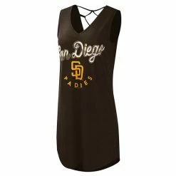 Women's G-III 4Her By Carl Banks Brown San Diego Padres Game Time Slub Beach V-Neck Cover-Up Dress -G-III Sales Store unnamed file 2025