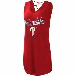 Women's G-III 4Her By Carl Banks Red Philadelphia Phillies Game Time Slub Beach V-Neck Cover-Up Dress 2 Women's G-III 4Her By Carl Banks Red Philadelphia Phillies Game Time Slub Beach V-Neck Cover-Up Dress -G-III Sales Store unnamed file 203