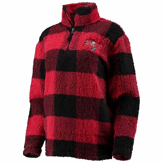 Women's G-III 4Her by Carl Banks Red Tampa Bay Buccaneers Sherpa Plaid Quarter-Zip Jacket Women's G-III 4Her By Carl Banks Red Tampa Bay Buccaneers Sherpa Plaid Quarter-Zip Jacket -G-III Sales Store unnamed file 2039