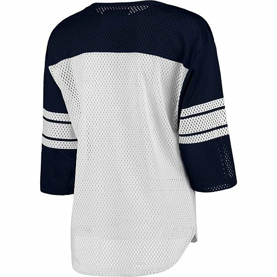 Women's G-III 4Her by Carl Banks White/Navy Houston Texans First Team Three-Quarter Sleeve Mesh T-Shirt Women's G-III 4Her By Carl Banks White/Navy Houston Texans First Team Three-Quarter Sleeve Mesh T-Shirt -G-III Sales Store unnamed file 2060