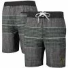 Men's G-III Sports By Carl Banks Charcoal Oakland Athletics Horizon Volley Swim Trunks