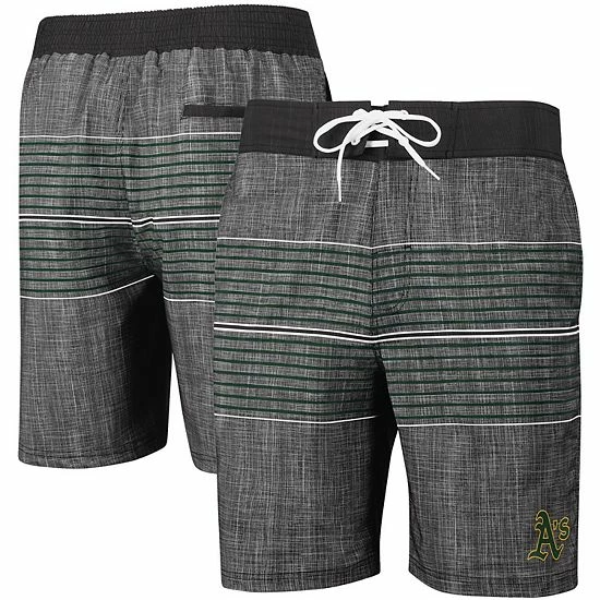 Men's G-III Sports by Carl Banks Charcoal Oakland Athletics Horizon Volley Swim Trunks Men's G-III Sports By Carl Banks Charcoal Oakland Athletics Horizon Volley Swim Trunks -G-III Sales Store unnamed file 2086