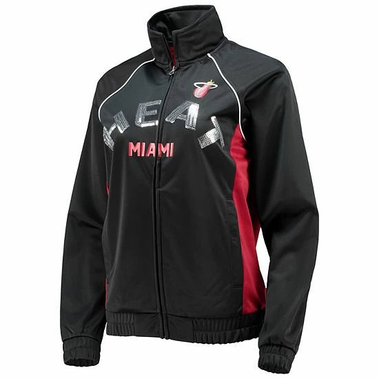 Women's G-III 4Her by Carl Banks Black/Red Miami Heat Backfield Raglan Full-Zip Track Jacket Women's G-III 4Her By Carl Banks Black/Red Miami Heat Backfield Raglan Full-Zip Track Jacket -G-III Sales Store unnamed file 2092