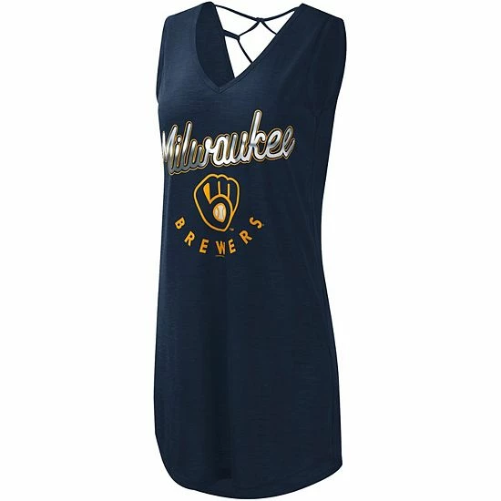 Women's G-III 4Her by Carl Banks Navy Milwaukee Brewers Game Time Slub Beach V-Neck Cover-Up Dress Women's G-III 4Her By Carl Banks Navy Milwaukee Brewers Game Time Slub Beach V-Neck Cover-Up Dress -G-III Sales Store unnamed file 2127