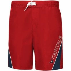 Men's G-III Sports By Carl Banks Red Washington Capitals Sunrise Volley Swim Shorts -G-III Sales Store unnamed file 2139