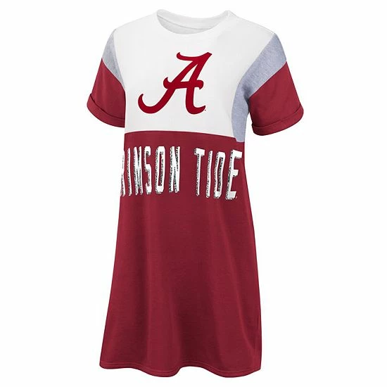 Women's G-III 4Her by Carl Banks Crimson/White Alabama Crimson Tide 3rd Down Short Sleeve T-Shirt Dress Women's G-III 4Her By Carl Banks Crimson/White Alabama Crimson Tide 3rd Down Short Sleeve T-Shirt Dress -G-III Sales Store unnamed file 2146