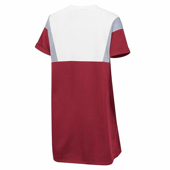 Women's G-III 4Her by Carl Banks Crimson/White Alabama Crimson Tide 3rd Down Short Sleeve T-Shirt Dress Women's G-III 4Her By Carl Banks Crimson/White Alabama Crimson Tide 3rd Down Short Sleeve T-Shirt Dress -G-III Sales Store unnamed file 2147