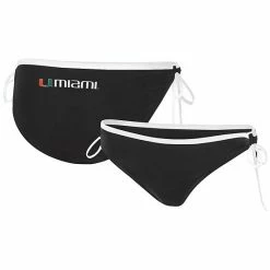 Women's G-III 4Her By Carl Banks Black Miami Hurricanes Perfect Match Bikini Bottom