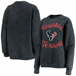 Women's G-III 4Her By Carl Banks Navy Houston Texans Comfy Cord Pullover Sweatshirt