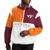 Men's G-III Sports By Carl Banks White/Maroon Virginia Tech Hokies College Fair Catch Half-Zip Hoodie