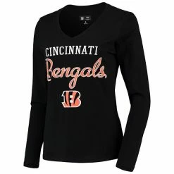 Women's G-III 4Her By Carl Banks Black Cincinnati Bengals Post Season Long Sleeve V-Neck T-Shirt 2 Women's G-III 4Her By Carl Banks Black Cincinnati Bengals Post Season Long Sleeve V-Neck T-Shirt -G-III Sales Store unnamed file 222