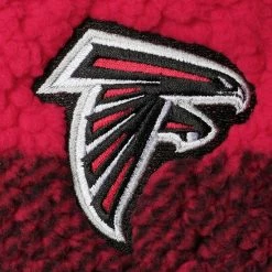 Women's G-III 4Her By Carl Banks Red Atlanta Falcons Sherpa Plaid Quarter-Zip Jacket -G-III Sales Store unnamed file 2237
