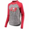 Women's G-III 4Her By Carl Banks Heathered Gray/Red Tampa Bay Buccaneers Championship Ring Pullover Hoodie