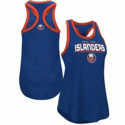 Women's G-III Sports By Carl Banks Royal New York Islanders Showdown Slub Racerback Tank Top