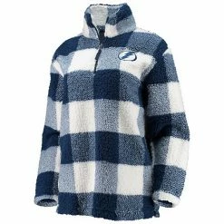 Women's G-III 4Her By Carl Banks Blue/White Tampa Bay Lightning Plaid Sherpa Quarter-Zip Jacket 2 Women's G-III 4Her By Carl Banks Blue/White Tampa Bay Lightning Plaid Sherpa Quarter-Zip Jacket -G-III Sales Store unnamed file 2278