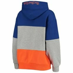 Women's G-III 4Her By Carl Banks Gray/Blue New York Knicks Assist Colorblock Pullover Hoodie -G-III Sales Store unnamed file 2320