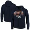 Men's G-III Sports By Carl Banks Navy Denver Broncos Perfect Season Full-Zip Hoodie