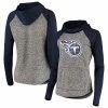 Women's G-III 4Her By Carl Banks Heathered Gray/Navy Tennessee Titans Championship Ring Pullover Hoodie